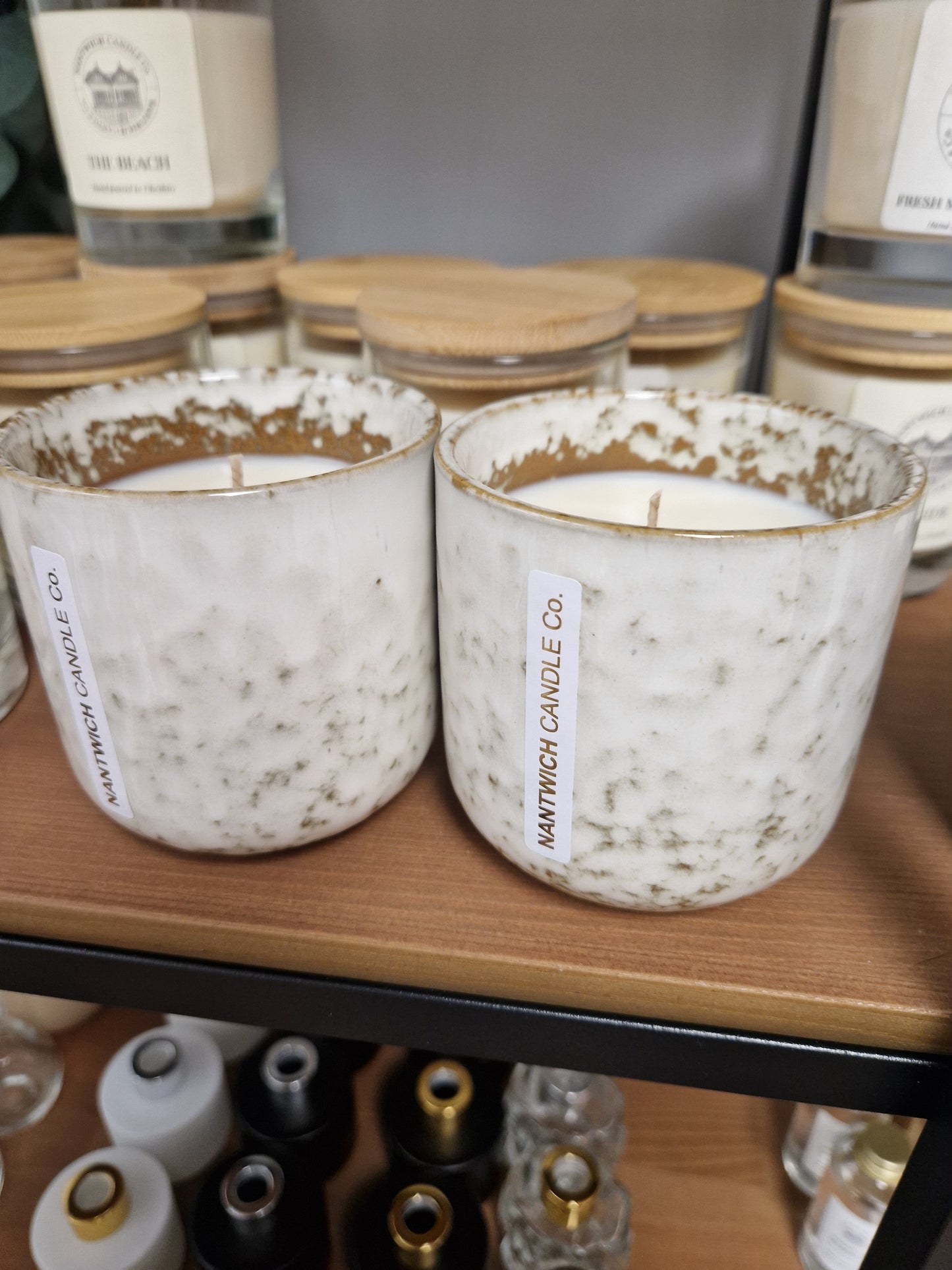 Natural Fleck Ceramic Candle