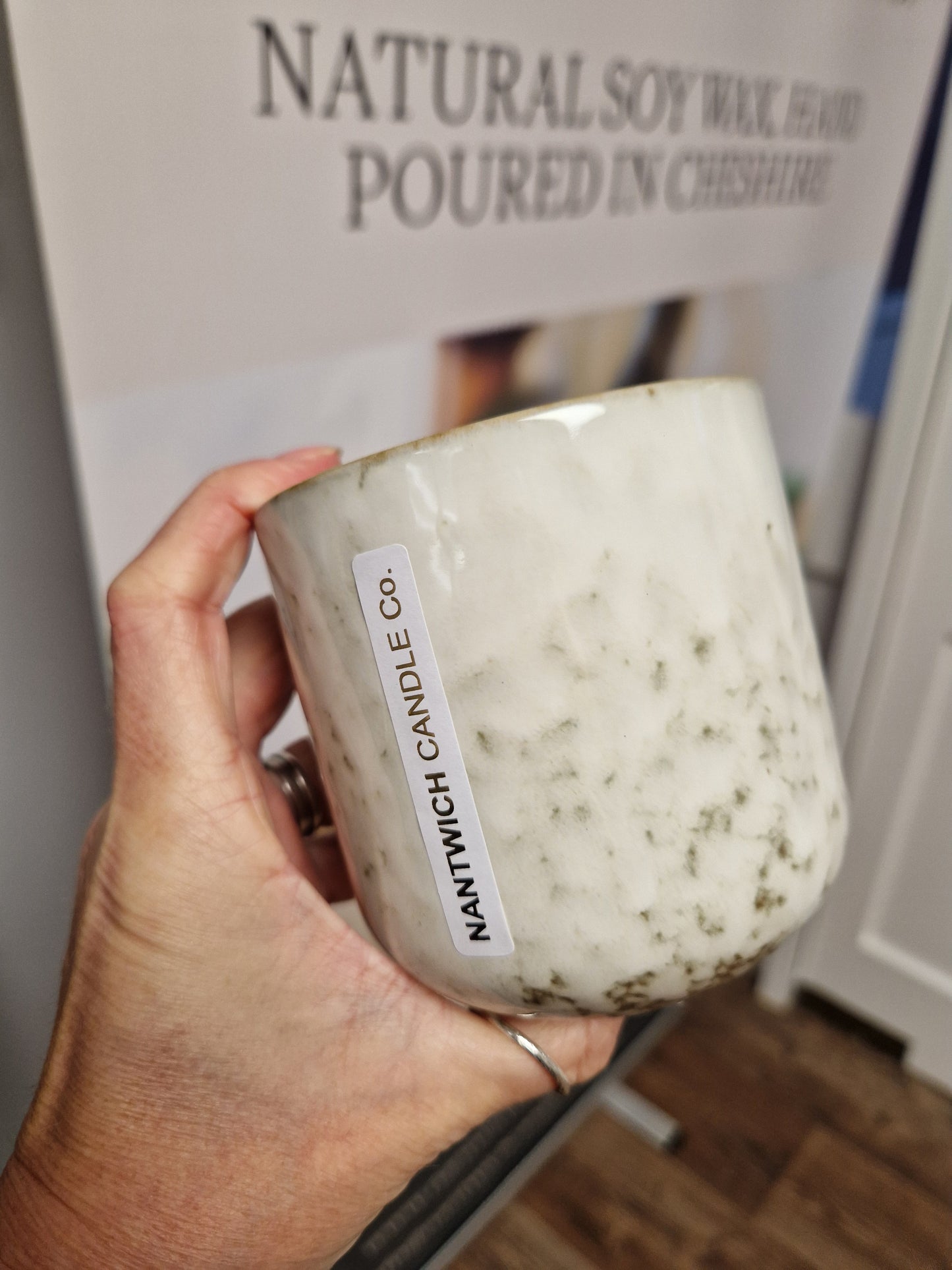Natural Fleck Ceramic Candle