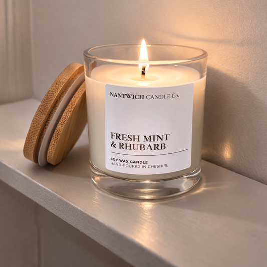 Fresh Mint & Rhubarb Soy Wax Candle