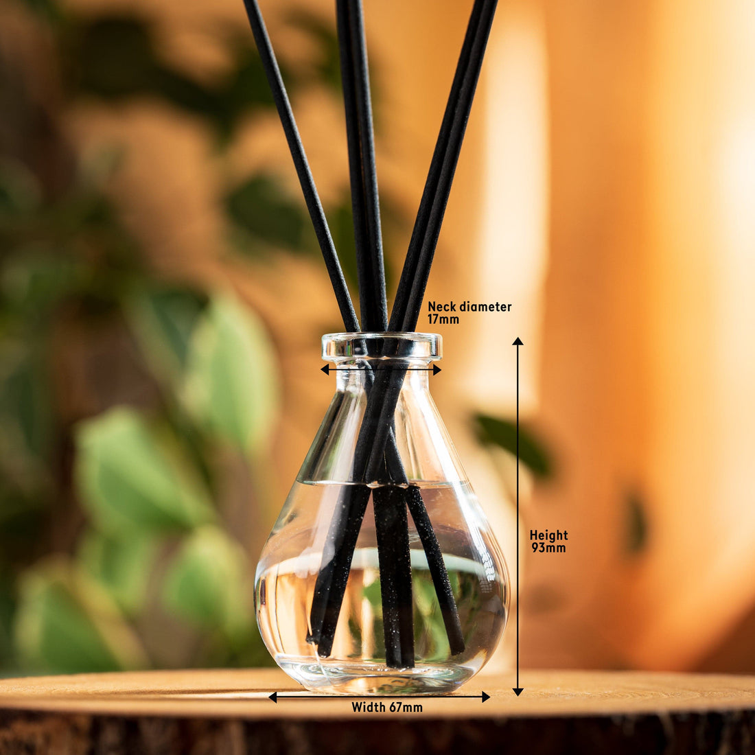 Teardrop diffuser bottle - clear 100ml