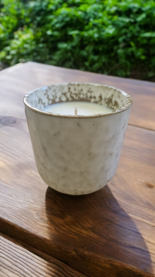 Natural Fleck Ceramic Candle