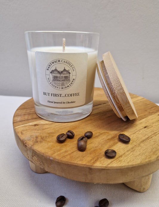 But first...coffee Soy Wax Candle