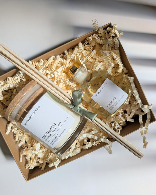 Candle & Reed Diffuser Gift Box - Clear Glass