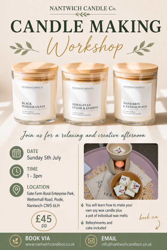 Candle & Melt Making Workshop - Sunday 5th July 2026